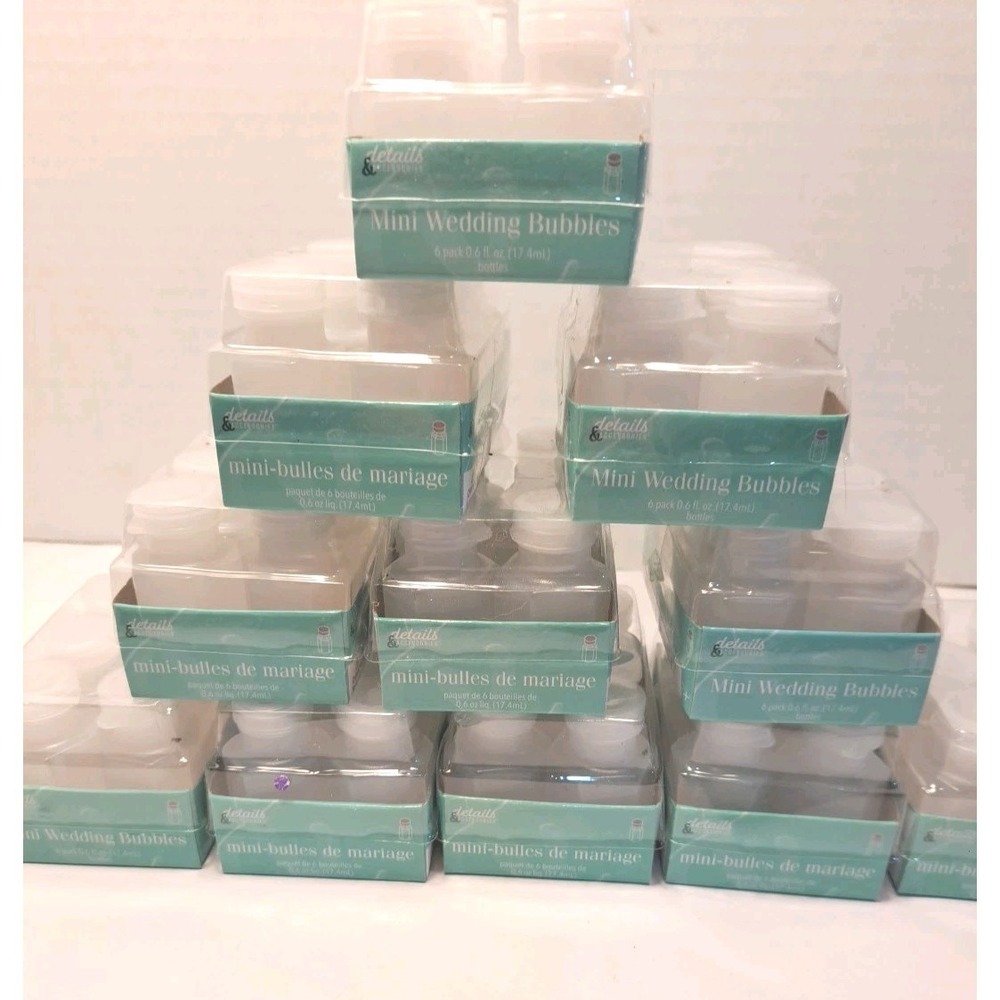 Lot of 11 (6 ea) TRADITIONAL STYLE , WEDDING BUBBLES .6oz Bridal Party Favors
